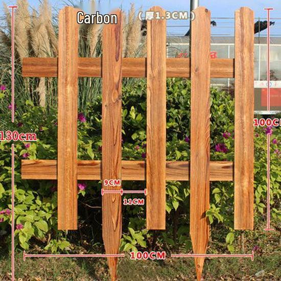 Carbonized Anticorrosive Wood Decorative Fence for Outdoor Gardens and Parks