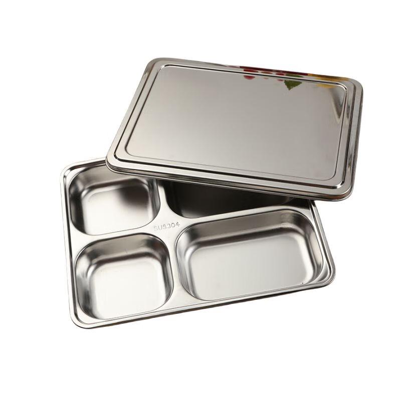 Qianxing 304 Stainless Steel Divided Lunch Trays for Kids (5 Pack)