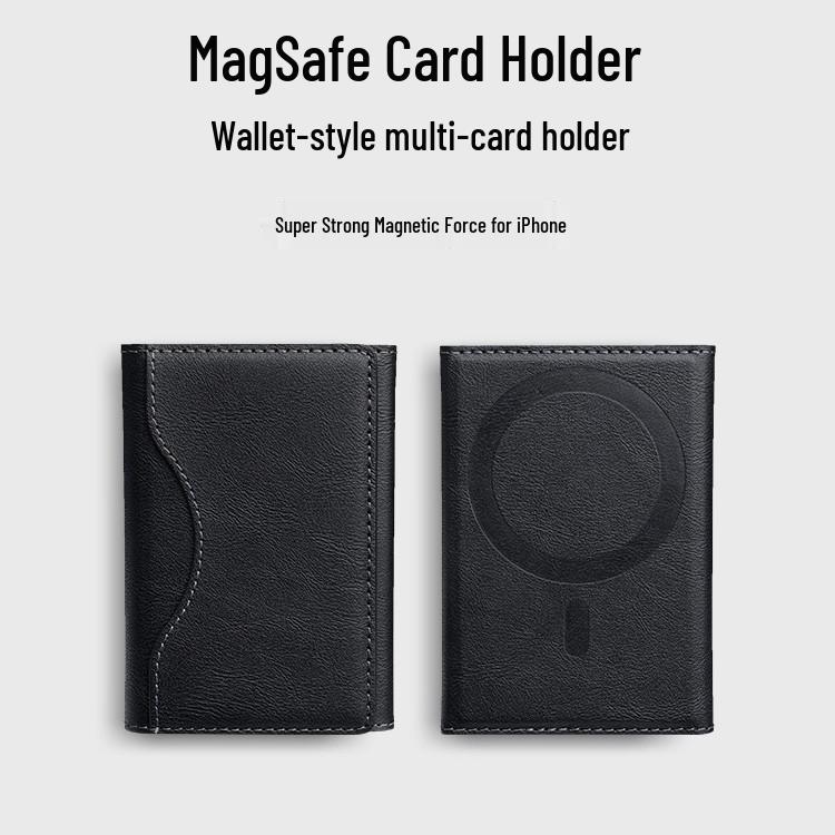 MagSafe Magnetic Tri-Fold Wallet Case for iPhone 16 with Multi-Card Slots and Stand