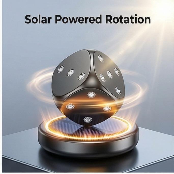 Solární diamantové kostky Aromaterapeutické světlo Spouštěná rotace Tepelně odolný Dlouhotrvající držák vůně do auta