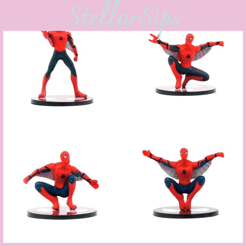 Spider-man Cake Topper Decoration Model 6 Superhero Figures 7-12cm Resin Character Figures