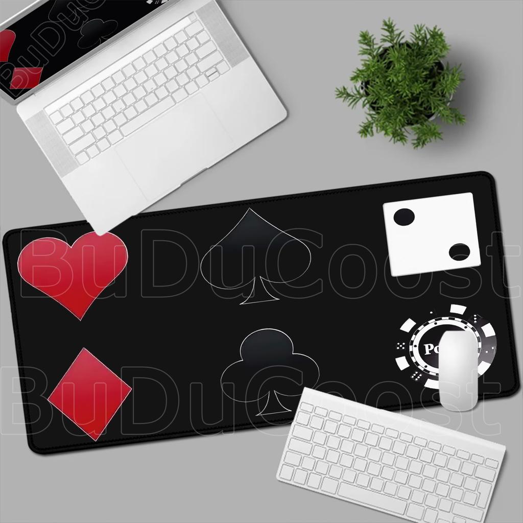 E-Sport Spiel Poker Mauspads Groß Computer Laptop Gamer Schreibtischmatten XXL Gummi Anti-Rutsch Gaming Tastatur Mauspads PC Zubehör
