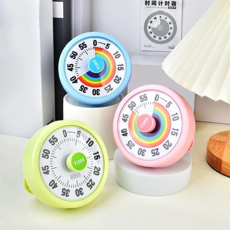 Easy Operation Rotary Timer For Cooking Study Exercise Time Management Tool Countdowns Alarm Clock for Kitchen