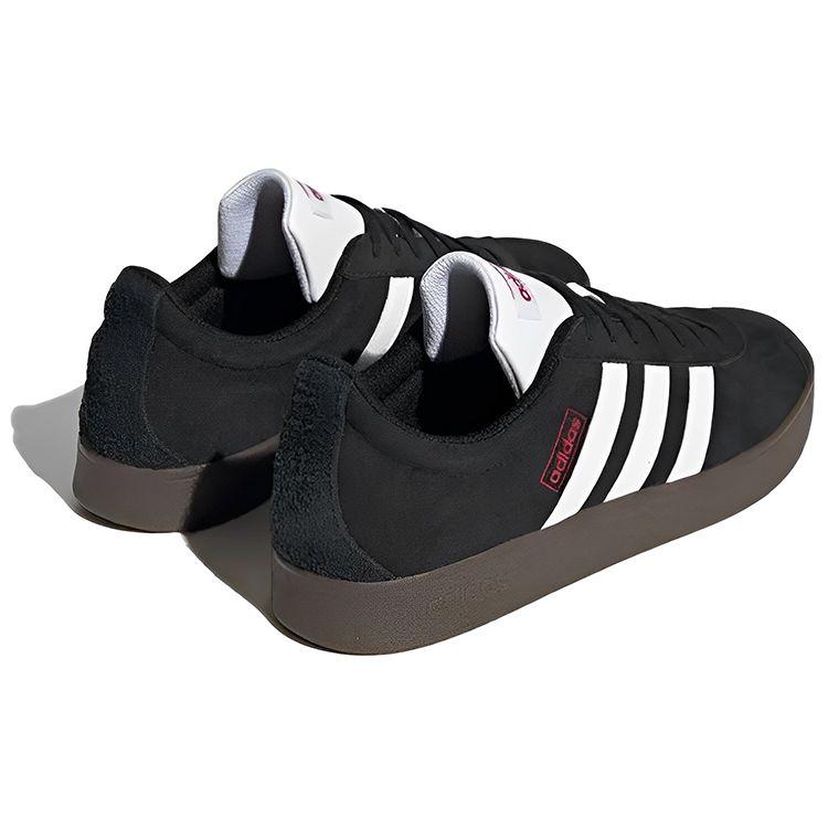 Adidas VL Court 2.0 Lifestyle Synthetic Leather Cushioning Low-Top Skate Shoes Unisex Sneakers Black White HQ1801