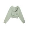 Nike Sportswear Logo Pattern Casual Comfortable Short Hoodie Women Hoodies Horizon-Green FV7778-370