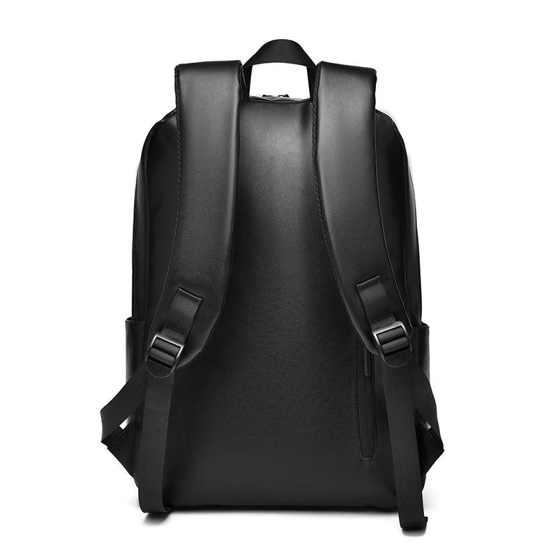 Business Men's Backpack Large Capacity Laptop Bag PU Middle School Student School Bag Business Backpack