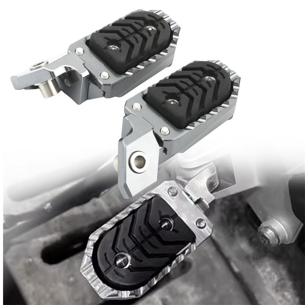 Silver Adjustable Foot Pegs Footrest For Bmw R1200Gs R1250Gs Adventure