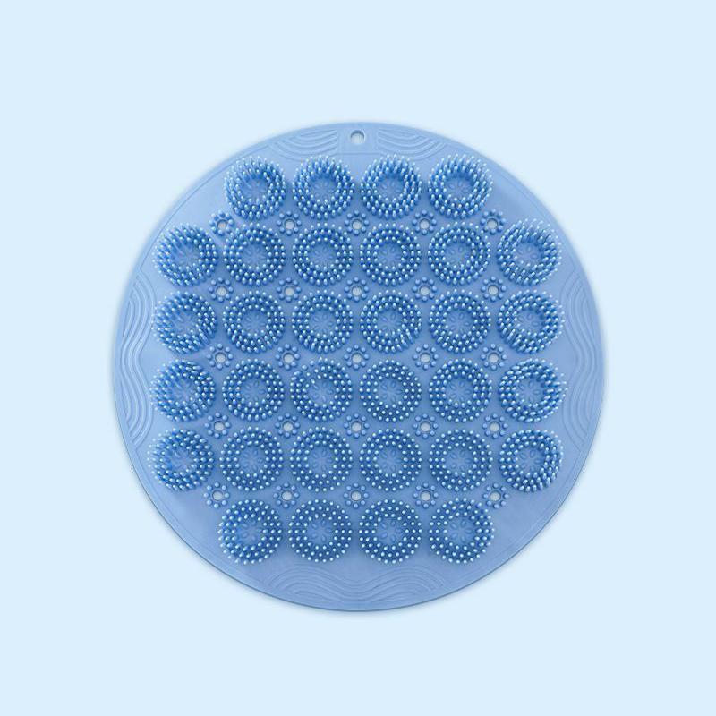 Body Exfoliating Massage Brush Bathroom Non-slip Shower Mat Back Massage Brush Silicone Foot Wash Body Cleaning Bathing Tool