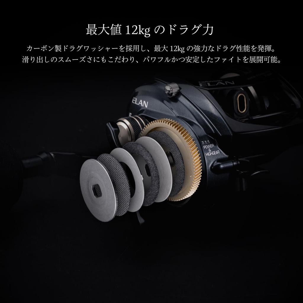 Tailwalk ELAN WIDEPOWER2 71BL Baitcasting Reel