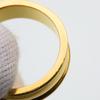 Used HERMES Scarf Ring Saintur Belt Motif Metal 5.7g Gold Plating