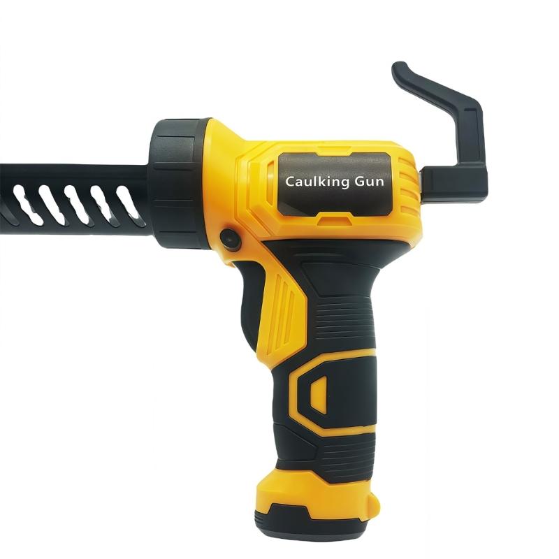 Battery Powered Electric Caulking Tool With 6Speed Setting LED Light For Precise Sealing In Dark Areas AntiDrip Systems