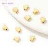 18K Real Gold Plated Brass Heart Shape Spacer Beads For Bracelets Making,Separators For Beads,DIY Beading Jewelry Accessories