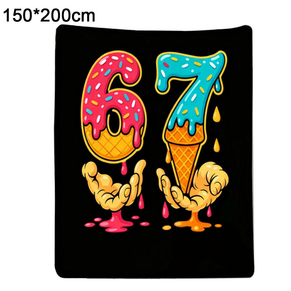 67 Flannel Fleece Bed Blanket Throw Blanket Lightweight Cozy Holiday Blanket for Bedroom Living Room Sofa Couch Christmas Gifts