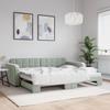 VidaXL Daybed with Trundle Bed Light Grey 90x190 Cm Velvet 3196942