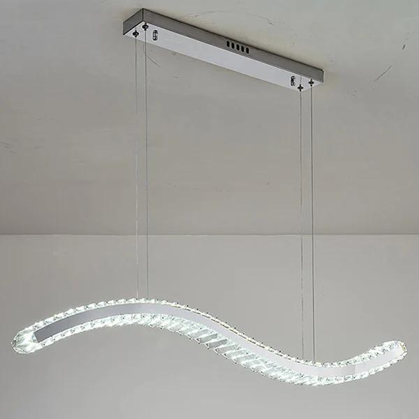 

Ресторан класса люкс в скандинавском стиле Люстра для кухни Светодиодные хрустальные подвесные светильники для украшения дома Освещение современное Потолочный подвесной светильник L100 W8 H120cm&Cold White