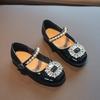 2026 spring baby girl small leather shoes soft sole girl rhinestone children's single shoes