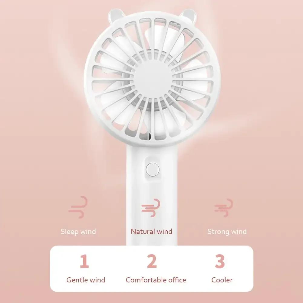 Xiaomi Ventilatore Portatile Manuale Piccolo Ventilatore Rinfrescante Ricaricabile USB Ciglia Ciglia Silenzioso Raffreddatore Ventaglio Portatile Mini USB Ricaricabile da Scrivania
