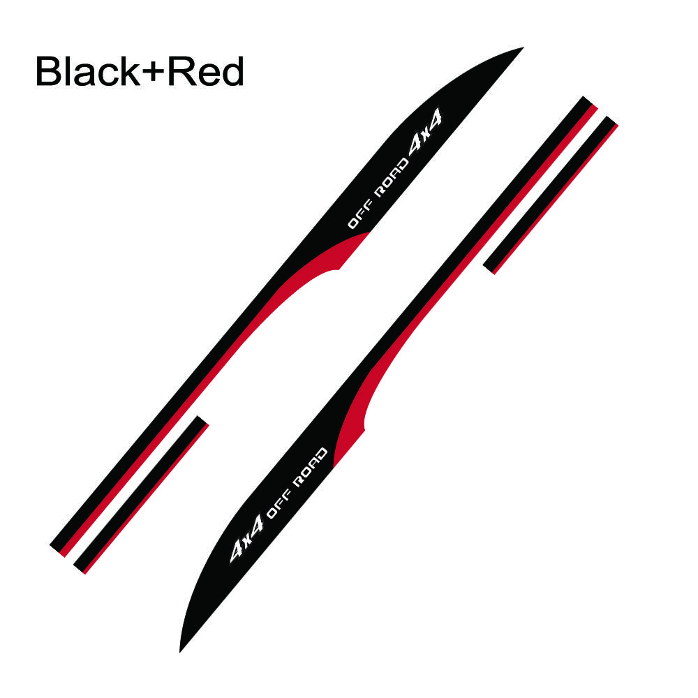 2PCS Car Side Door Stickers For Toyota FORTUNER 4x4 Off Road Cool Graphic Styling Tuning Auto Accessories Vinyl Film Decals