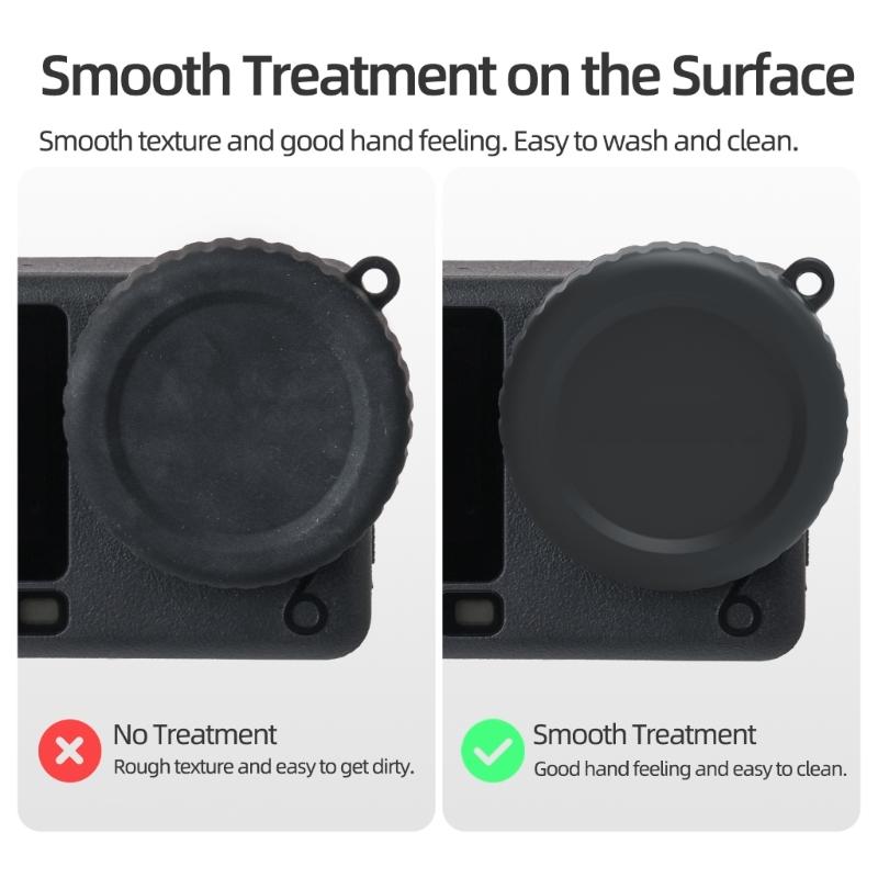 Precise Molded Silicone Lens Cap Cover for ACTION 6 Cameras Providing Shockproof Protections and Scratch Resistance