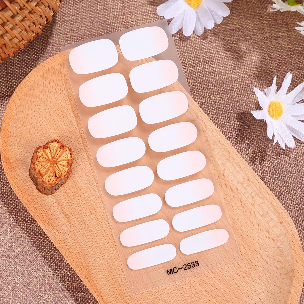 High Quality New 16-Finger No-Curing Lamp Gel Nail Stickers Waterproof French Gradient Clearance