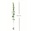 6Pcs Nordic Simulation Soft Rubber Feel Circular Eucalyptus Home Soft Decoration DIY Bouquet with Green Plants.