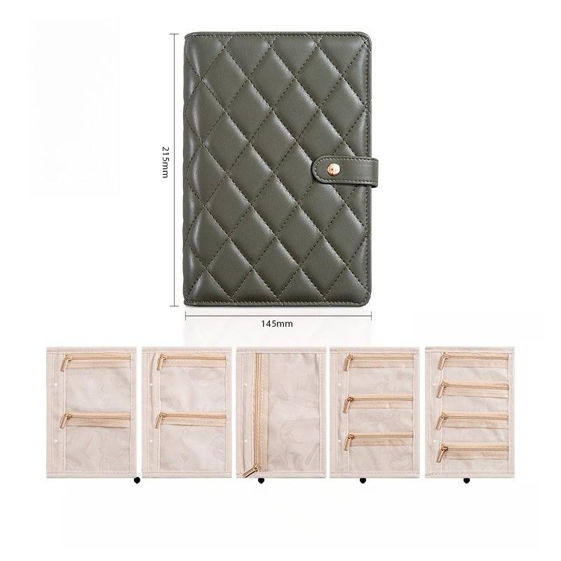 PU Leather Jewelry Storage Book Portable Travel Ring Necklace Earrings with Velvet Jewelry Storage Bag Jewelry Storage Book Gift