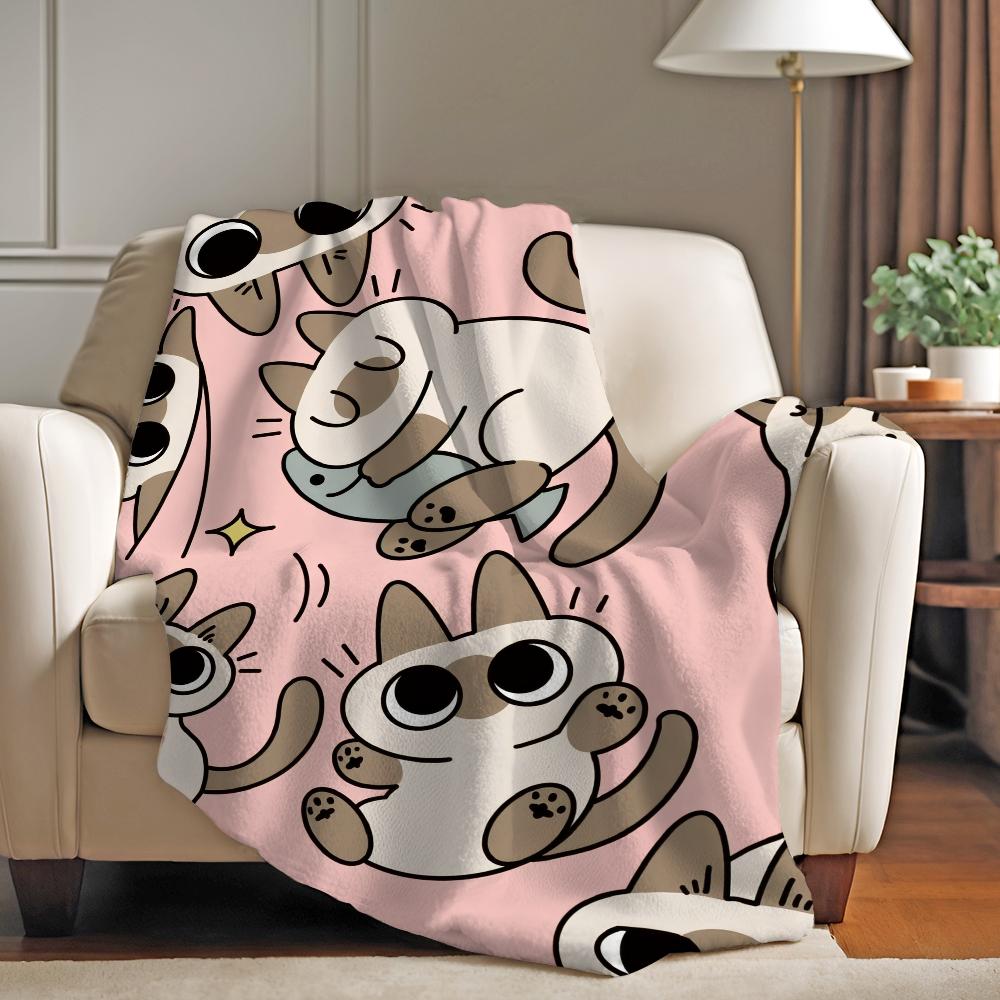 Cartoon Cute Nobeko xiaodouni Blanket Soft and Skin Friendly For Couch Bed Napping Bedspread All Seasons Comforter