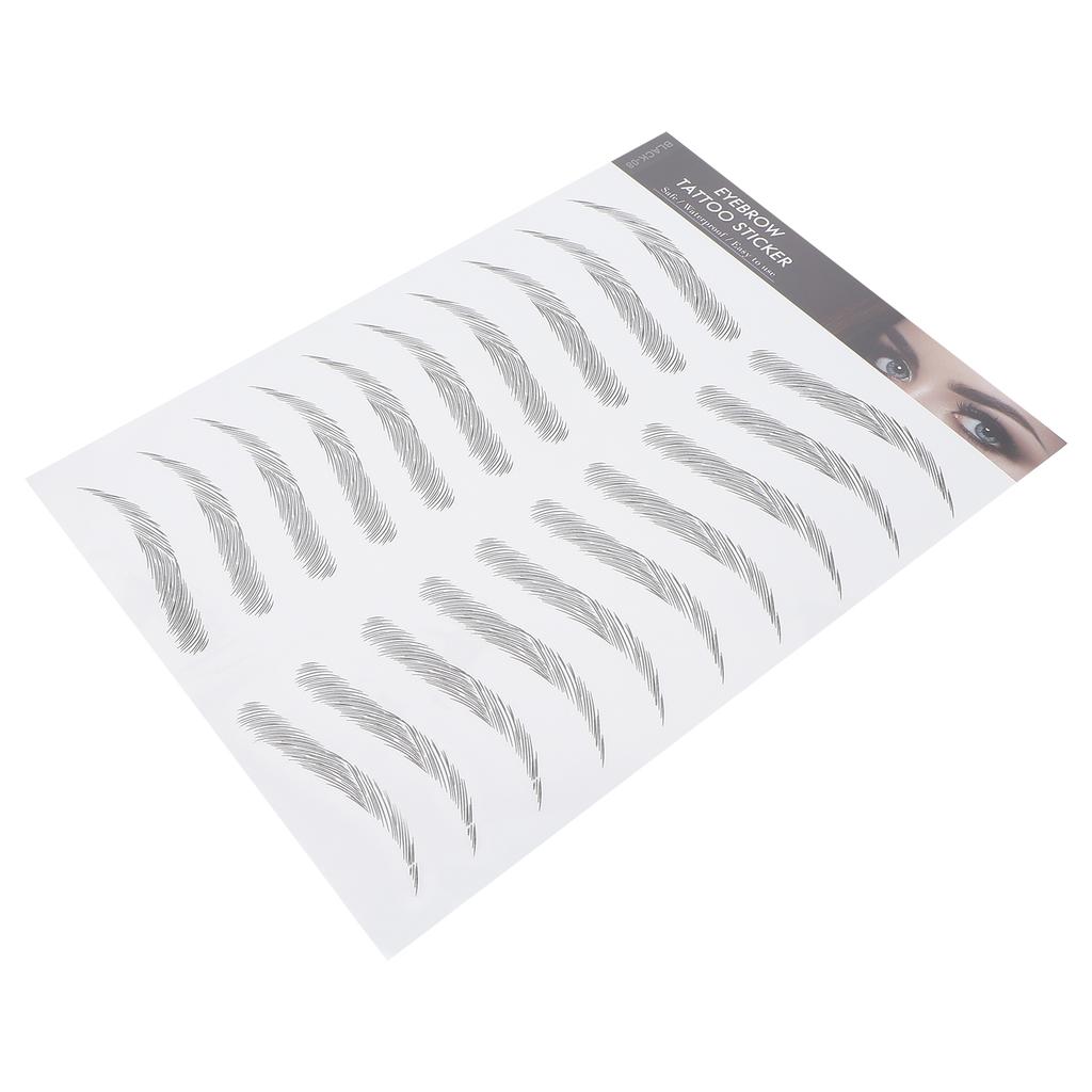 Long Lasting Eyebrow Transfers Sticker Household Portable Women Eyebrow Tattoo StickerBLACK-08