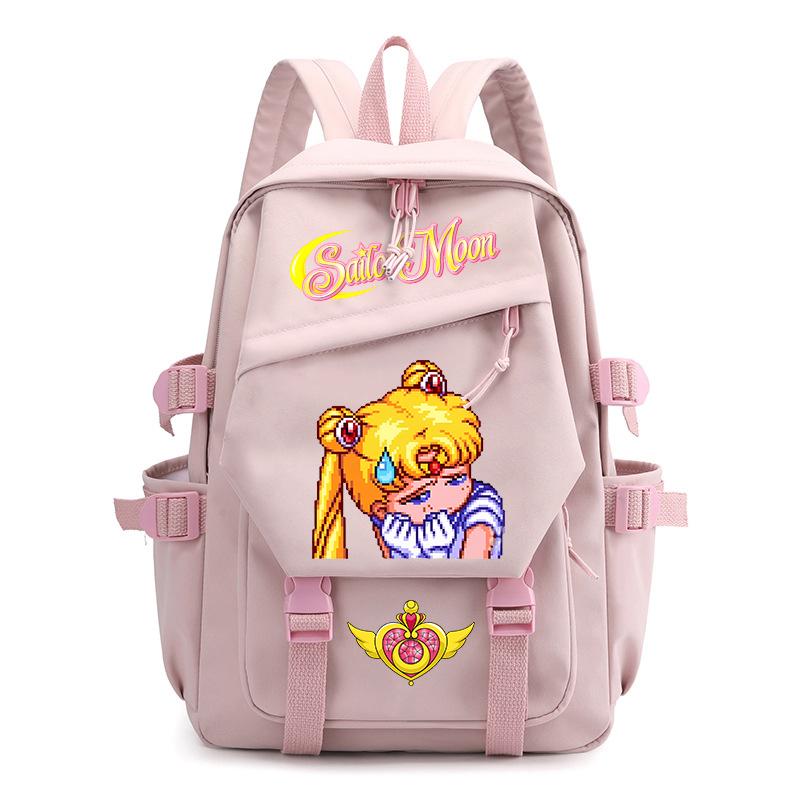 Sailor Moon Anime Small Backpack for Girls Student Lightweight Daypack Casual School Bag