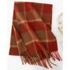Plaid Scarf for Women 100% Wool Shawl All-Match Tassel Warm Comfortable Luxury Clothes New Fashion Autumn Winter Scarves