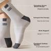 MIIOW 5 Pairs of 100% Pure Cotton Socks for Men, Jacquard Mid-Calf Socks, Sports Sweat-Absorbing Breathable Deodorant Autumn Winter Cotton Socks