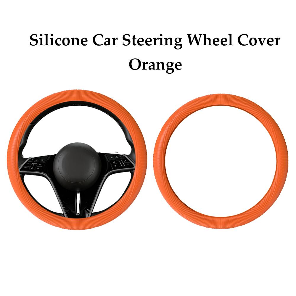 Soft Silicone Steering Wheel Cover Wear-resistant Tire Pattern Car Accessories Auto Protective Decoration Steering Wheel Cover