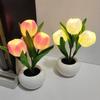 LED Tulip Night Light, a Decorative Bedside Lamp for Dormitories, a Sleep Light, a Simulated Flower Ambient Light, Gift