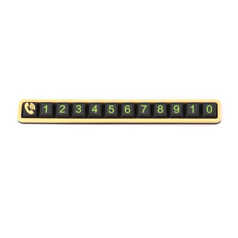 

Car Temporary Parking Card Phone Number Card Plate Telephone Number Stop Luminous Parking Aid Garage Car Accessoires Interior жёлтый