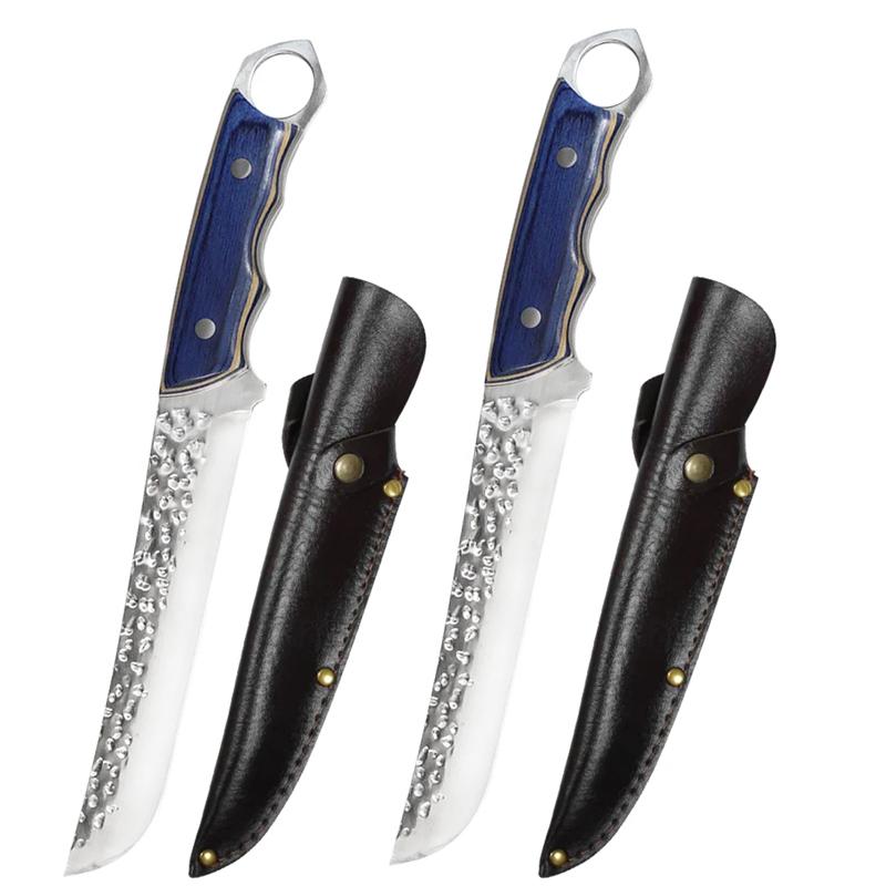 Forged Boning Knife Stainless Steel Butcher Knife Kitchen Knife Cutting Meat Cleaver Chef Knives Wooden Handle Kitchen Supplies