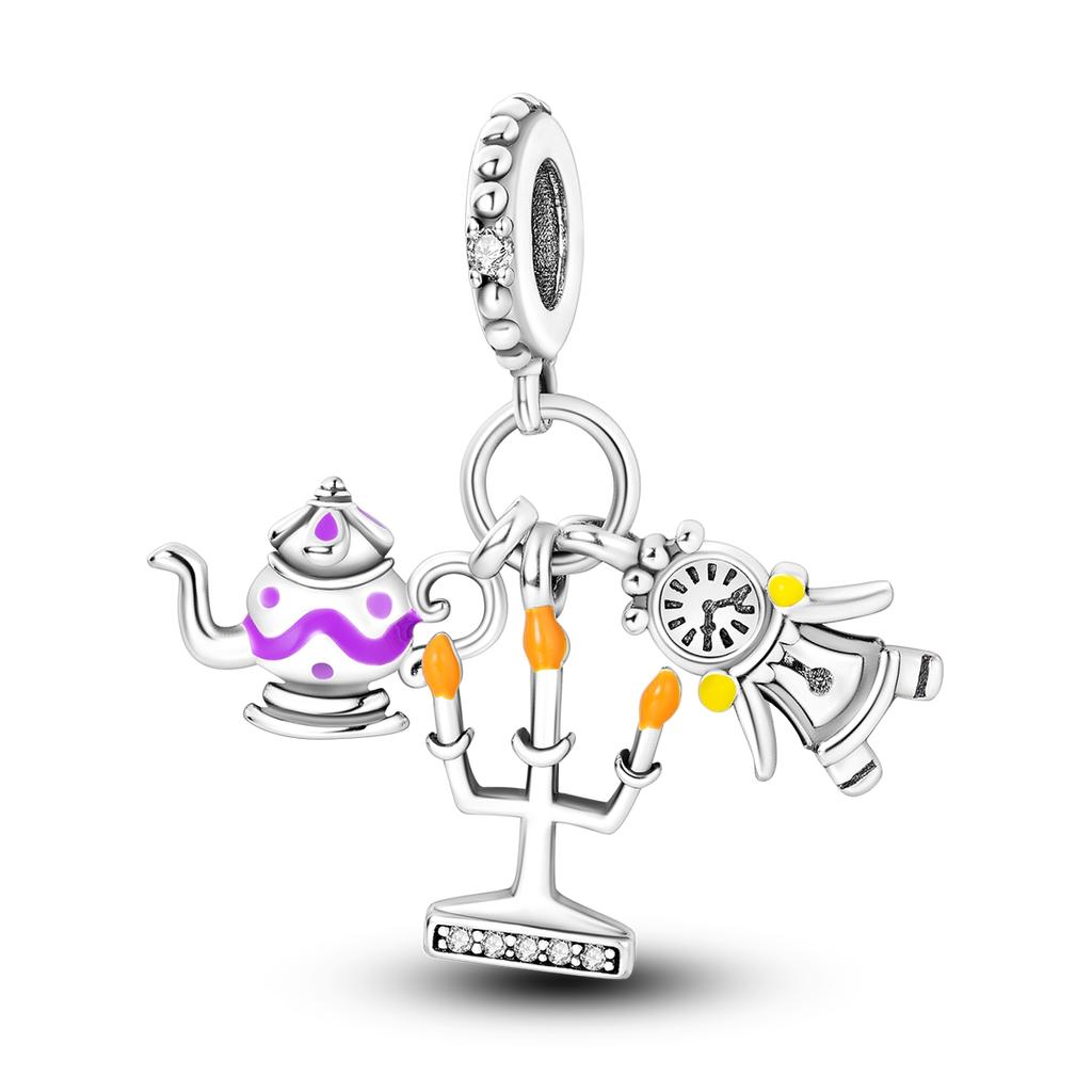 Silver Plated Lucky Clover Charms Travel Aircraft Butterfly Cat Beads Fit  Original Bracelets Women DIY Fine Jewelry Gift