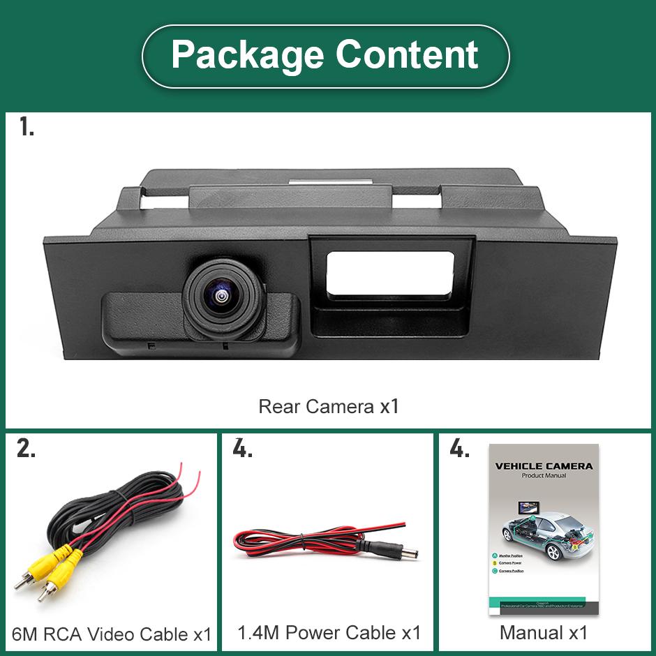 170 Degree MCCD AHD 1080P Vehicle Trunk Switch Handle Car Rear View Camera For Ford Mondeo MK3 MK4 MK5 S-Max 2014-2018