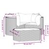 4 Piece Garden Lounge Set with Cushions Grey Poly Rattan