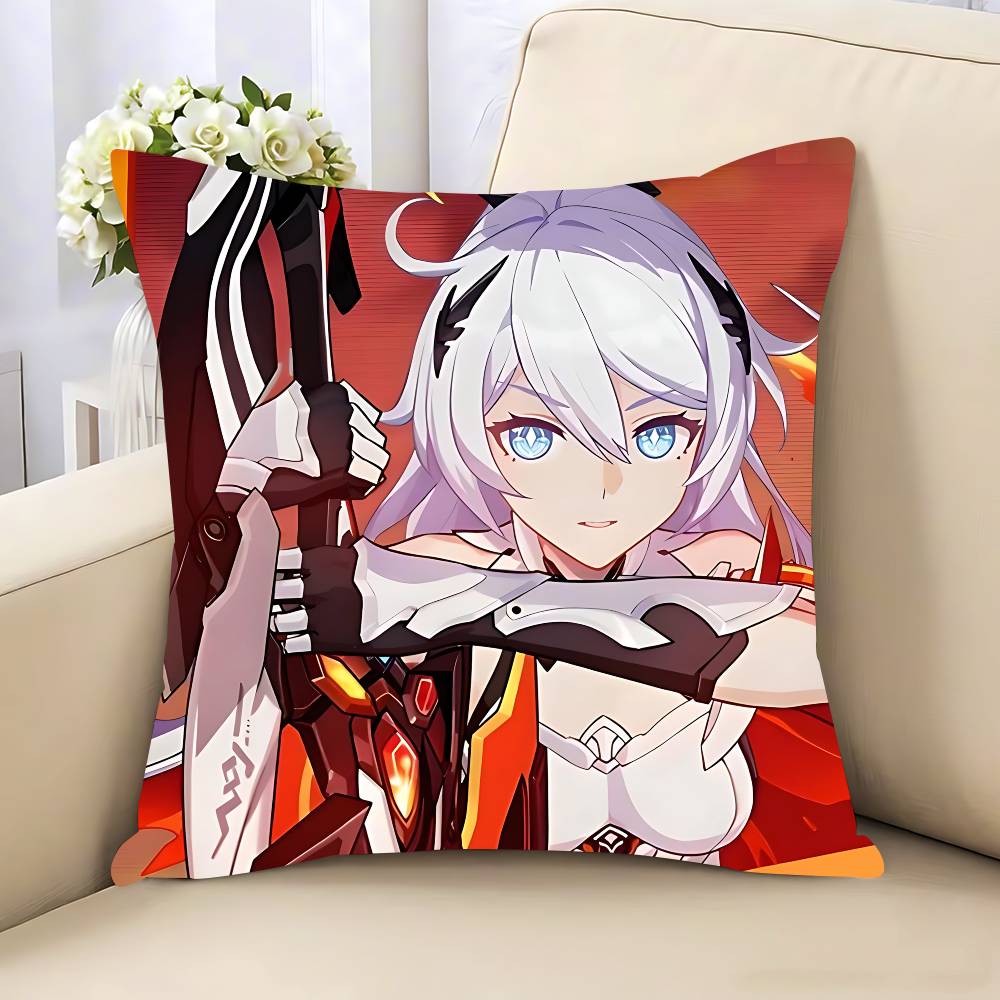 Honkai-i Impact K-kiana Pillow Case Removable Washable Cushion Cover – All-Season Soft Linen