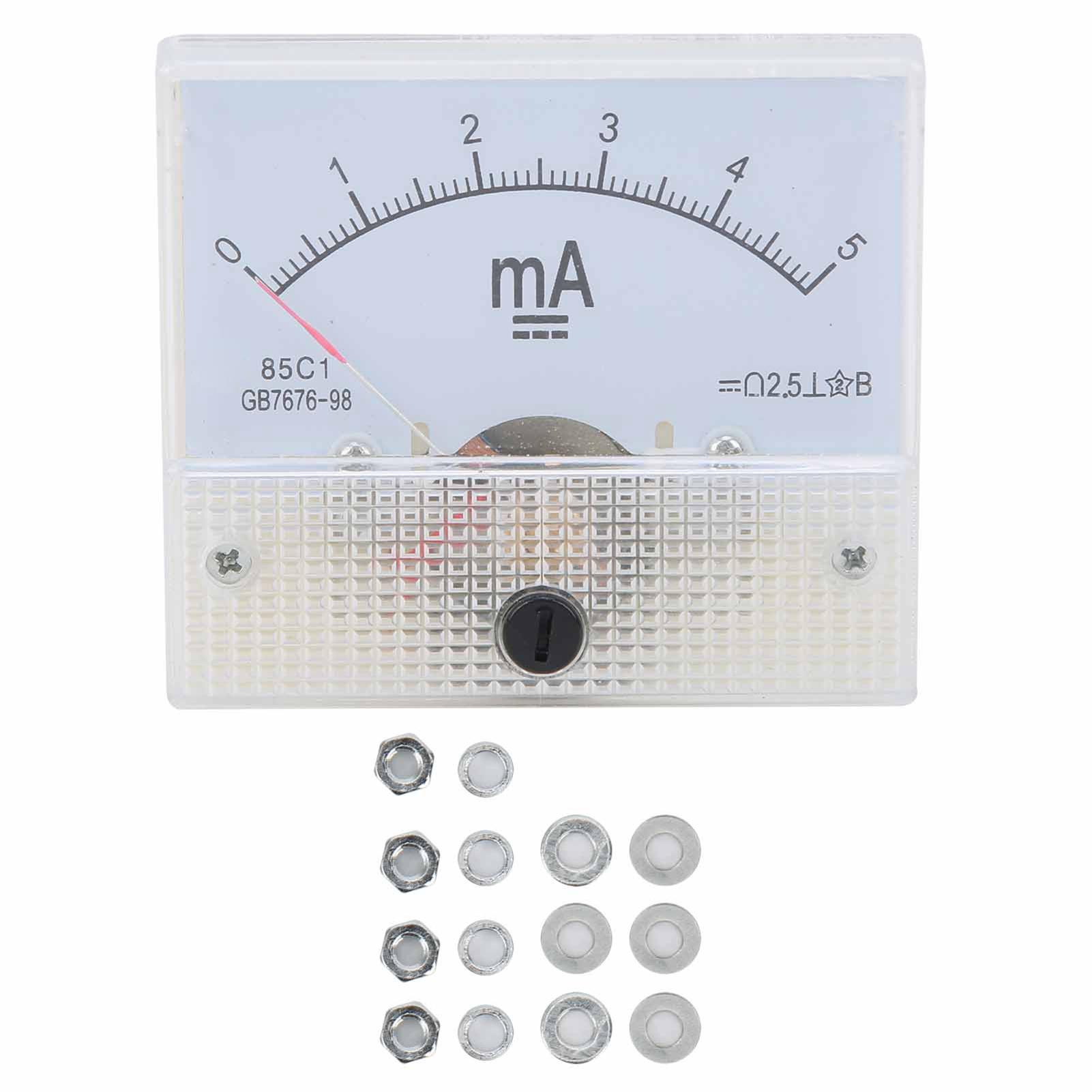 

DC 05MA Pointer Current Panel Meter Measurement Devices Amperemeter Tester Gauge