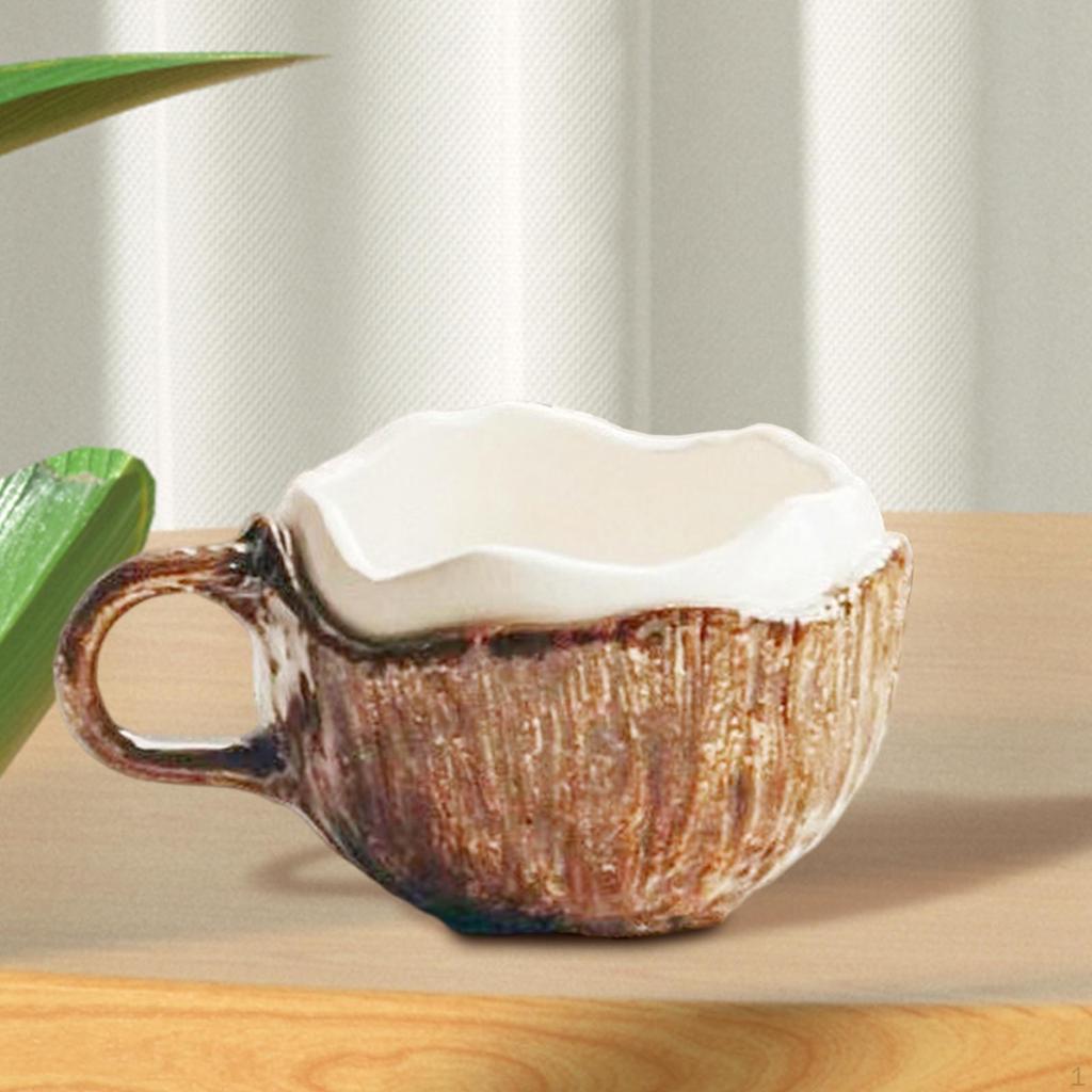 Milk Mug Coffee Water Cup for Adults Tea Drinkware Ceramic Porcelain