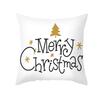 Christmas Pillow Cover Cartoon Letter Print Cushion Cover Office Sofa Pillow Cover Home