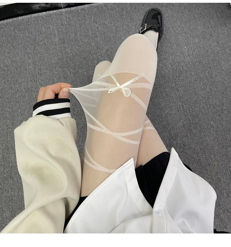 Kawaii Sexy lingeries for Onlyfans medias pantyhose Stockings Women Lingerie Bowknot Straps Lolita Cute Girls Long Tights Socks