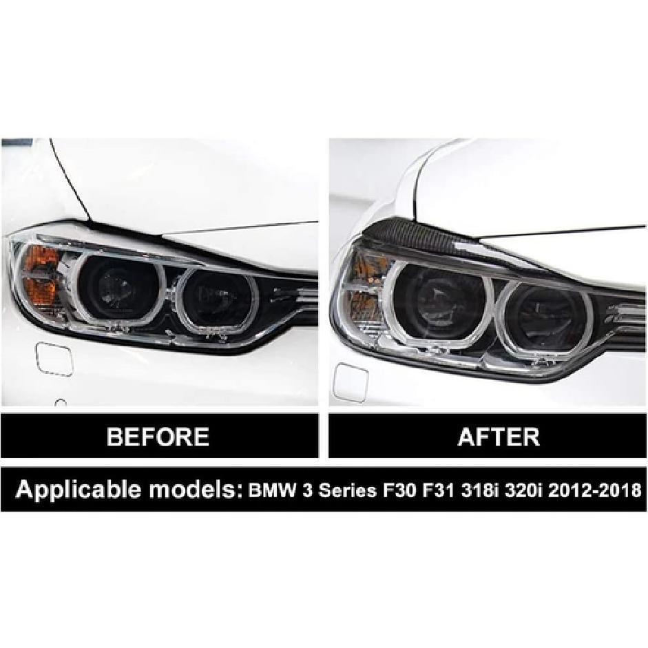 2pcs For BMW 3 Series F30 F31 Accessories Headlight Eyebrow Eyelid Cover Trim