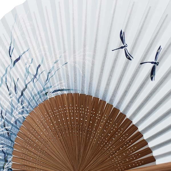 kimono folding Susuki 22cm [Fashionable Iroha] Kyoto-style fan, dragonfly, Karaki, men's,