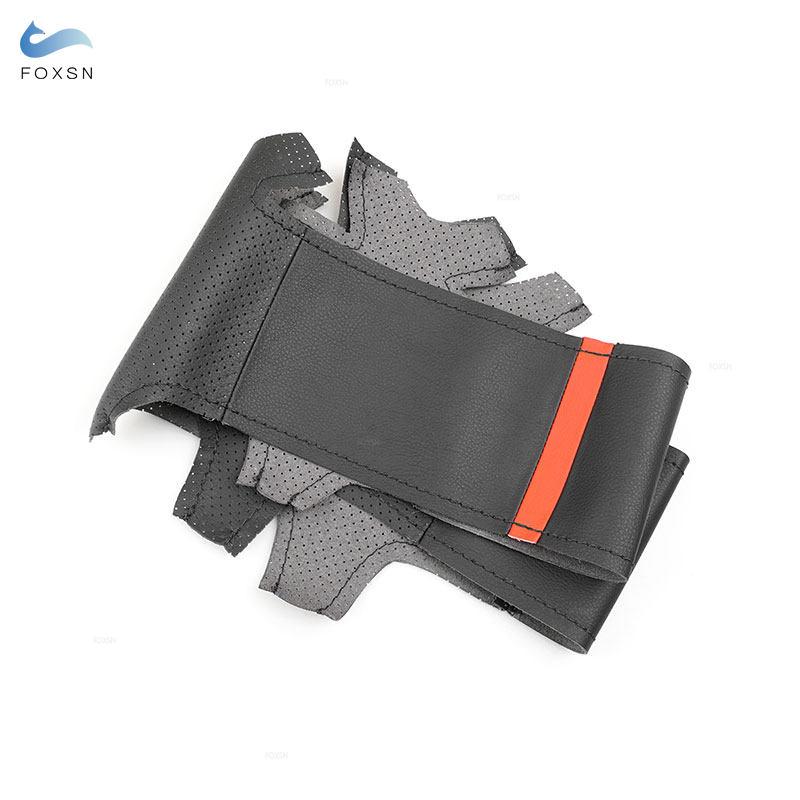 For Nissan Frontier Pathfinder III Xterra Navara 2005-2015 Hand Stitched Perforated Leather Car Inner Steering Wheel Cover Trim
