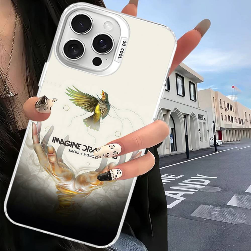 Imagine Dragons Band Phone Case For IPhone 17 16 15 14 13 12 11 Pro Max Plus Color Silver Cover