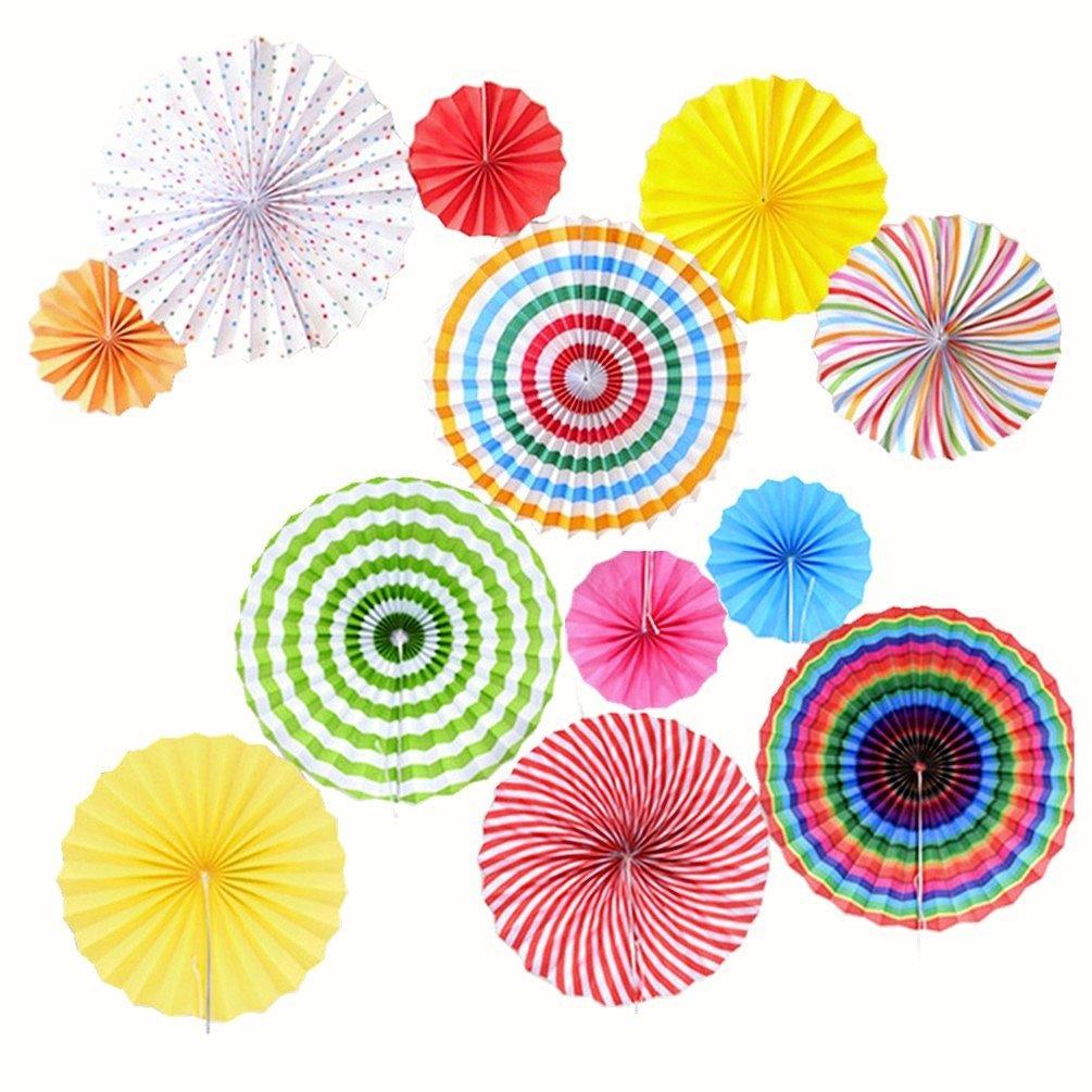 12pc Mexican Paper Fans Fiesta Mexican Party Hanging Decorations Supplies 12pc Mexican Paper Fans Fiesta Mexican Party Hanging Decorations Supplies