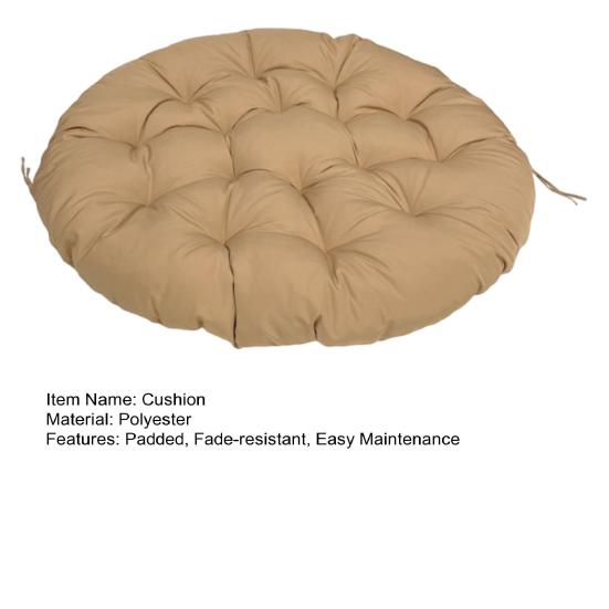 Papasan Chair Cushion Solid Color Padded Chair Cushion with Ties Outdoor Papasan Cushion for Patio Balcony Indoor Outdoor Use