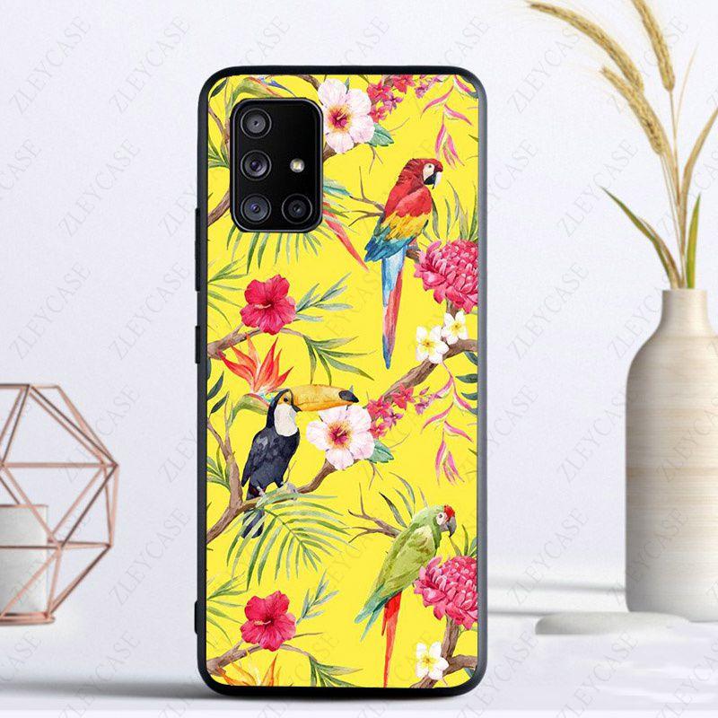 Tropische Waldtiere Toucan Telefonabdeckung für Samsung A13 A53 A11 A12 A32 A22 A52 A10S A41 A42 A33 A20E A30S A40 A51 A71 Hüllen